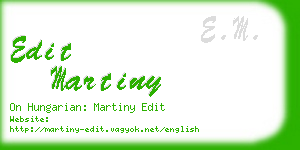 edit martiny business card